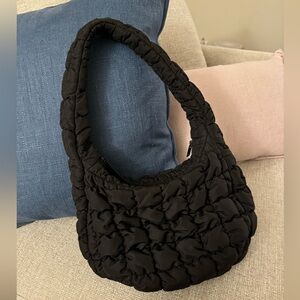 Cos black quilted mini bag